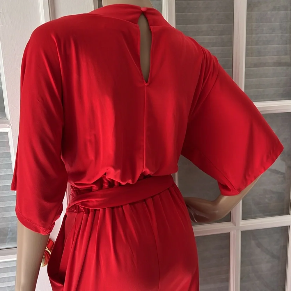 NY & Co stretch Red/orange  Women's Jumpsuit - Picture 4 of 14